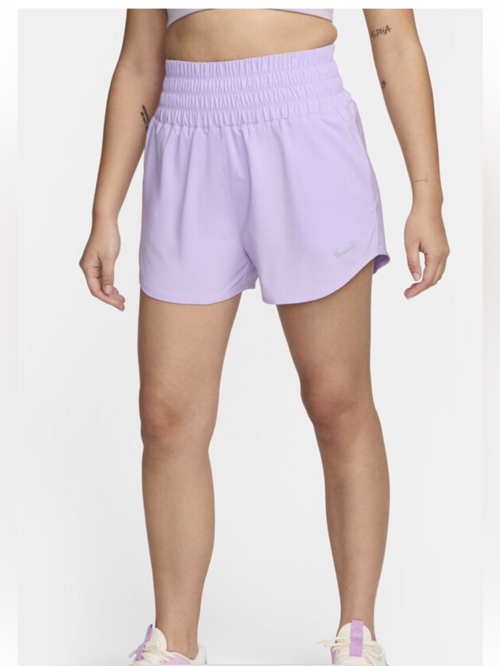 NWT Nike One Dri-FIT Ultra High-Waisted 3" Brief-Lined Shorts Lilac Bloom Sz XS